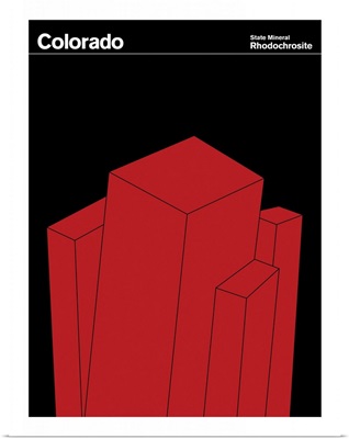 State Posters - Colorado State Mineral: Rhodochrosite