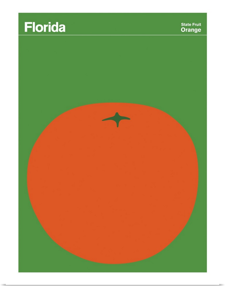 State Posters - Florida State Fruit: Orange
