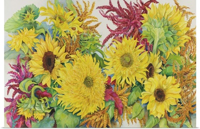 Sunflowers And Amaranth