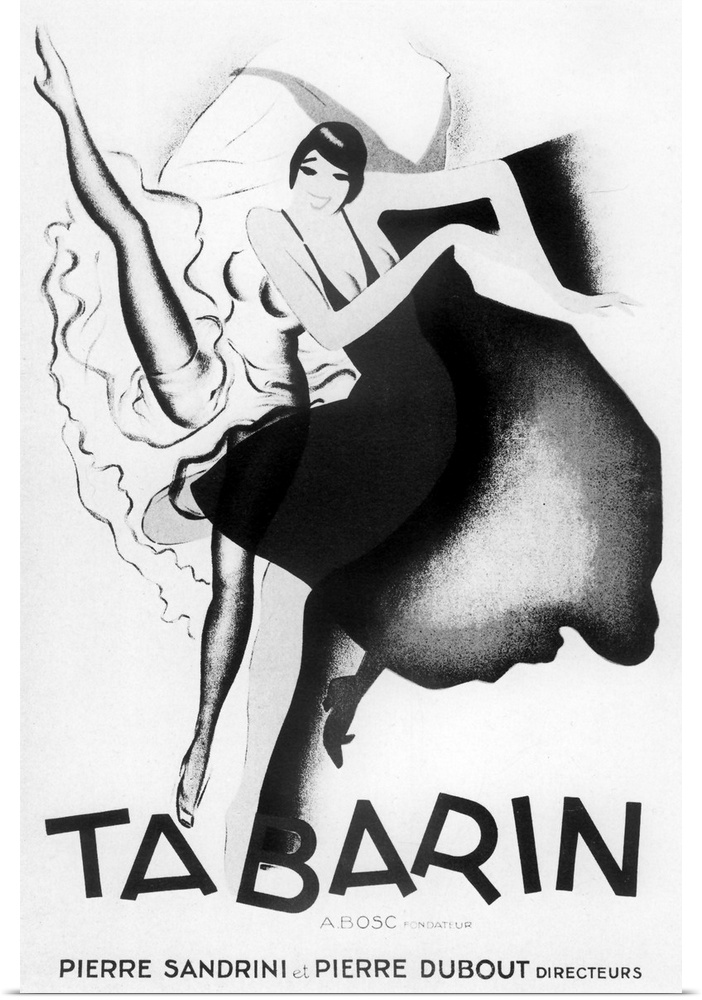 Vintage poster advertisement for Tabarin Art Deco.