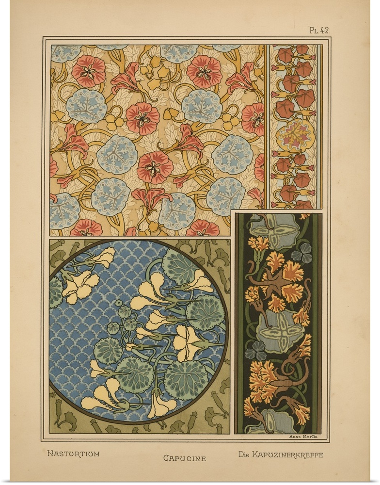 La Plante et ses applications ornementales, Eugene Grasset, Plate 42 - Nastortium
