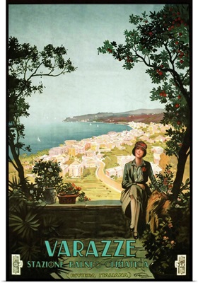 Varazze, Italy - Vintage Travel Advertisement
