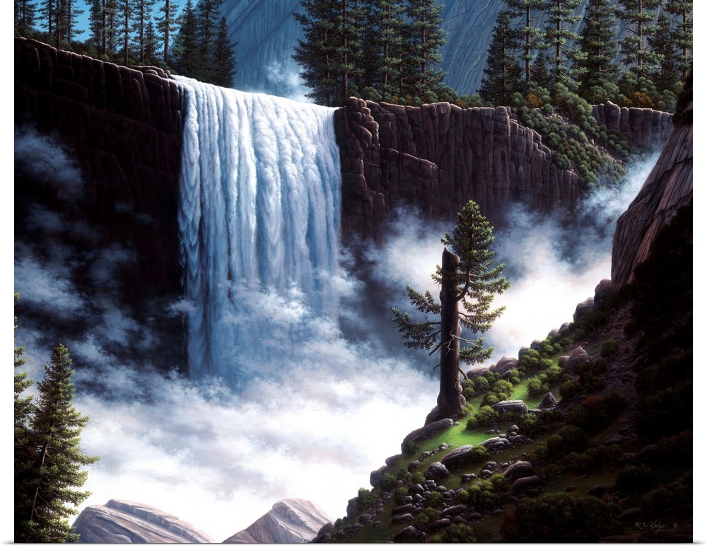 Waterfalls in Yosemite National Park.