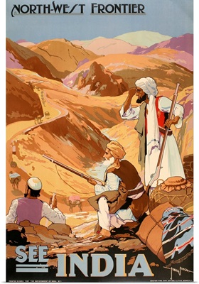 Vintage Travel Poster for See India - the Northwest Frontier