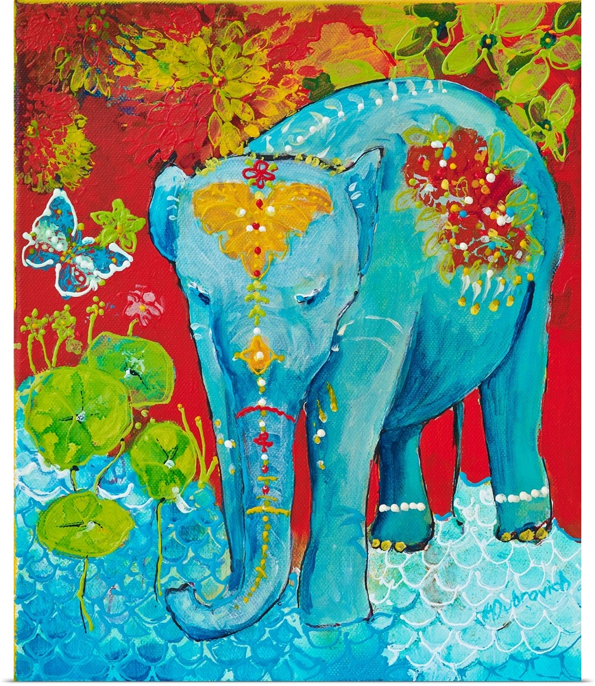 Inspired by elephants I have come across everywhere. Beautiful, majestic and intelligent creatures.