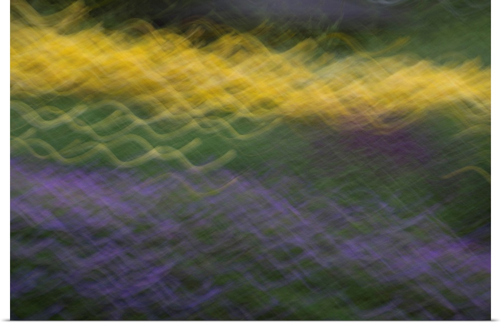 Impressionist photograph that captures the essence of a spring blossom garden.