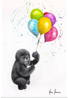 Baby Gorilla And The Balloons