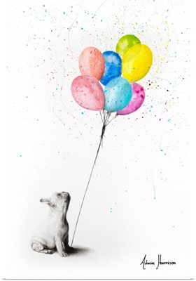The French Bulldog And The Balloons