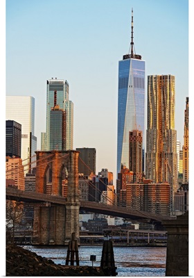 Brooklyn Bridge View With 1WTC At Sunrise