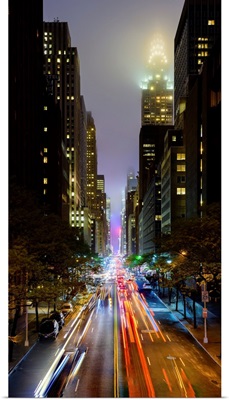 Chrysler Building And 42nd Street At Night
