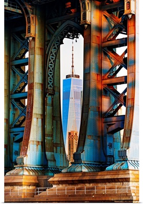 Freedom Tower Through Manhattan Bridge