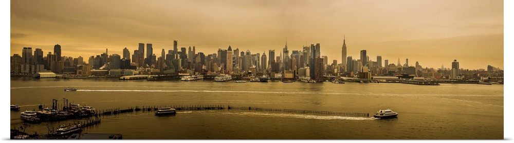 Manhattan Panoramic View From Weehawken