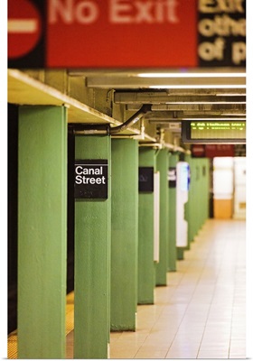 New York City Subway Station At Canal Street