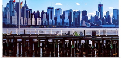 Pier With Manhattan Panoramic View