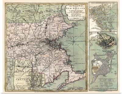 Antique Map of Massachusetts, 1775
