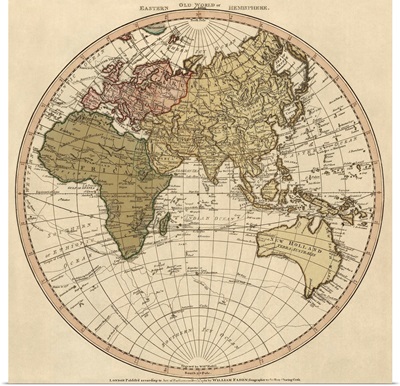 Antique Map of the Eastern Hemisphere, 1786