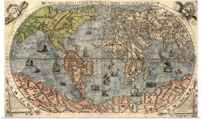 Antique Map of the World, 1565