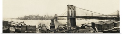 Panorama of New York City and Bridges, 1913