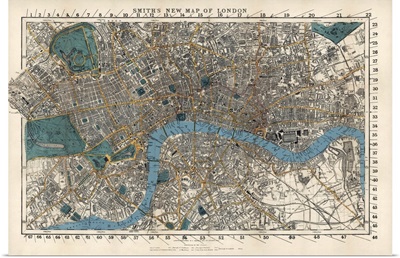 Smith's Vintage Map of London