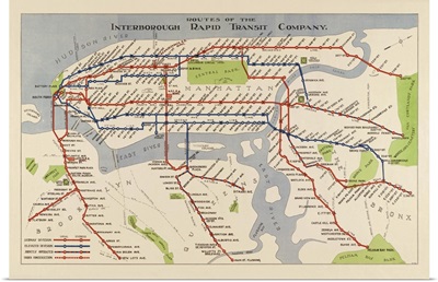 The routes of the New York City subway in 1924