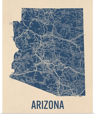 Vintage Arizona Road Map 1