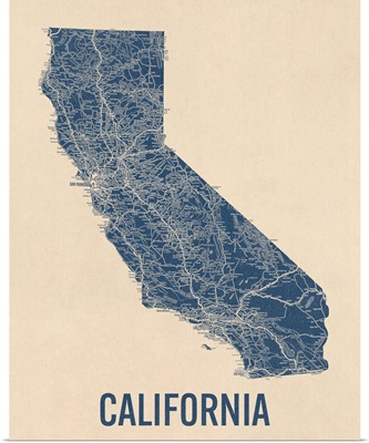 Vintage California Road Map 1