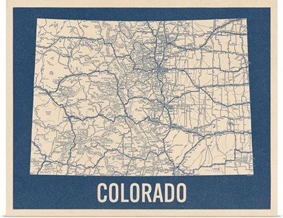 Vintage Colorado Road Map 2