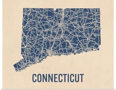Vintage Connecticut Road Map 1