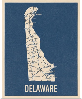 Vintage Delaware Road Map 2