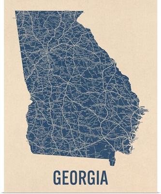 Vintage Georgia Road Map 1