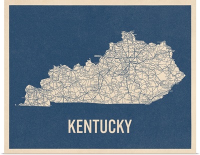 Vintage Kentucky Road Map 2