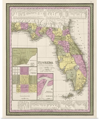 Vintage Map of Florida