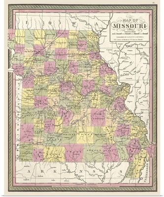 Vintage Map of Missouri
