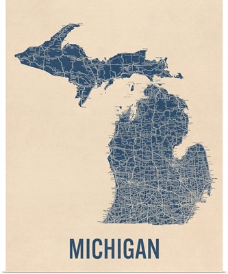 Vintage Michigan Road Map 1