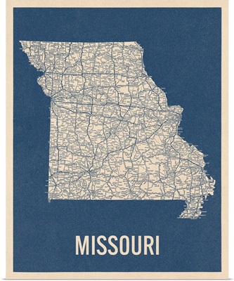 Vintage Missouri Road Map 2