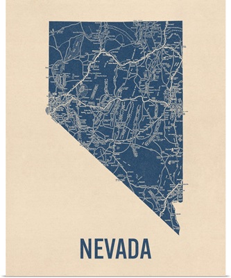 Vintage Nevada Road Map 1