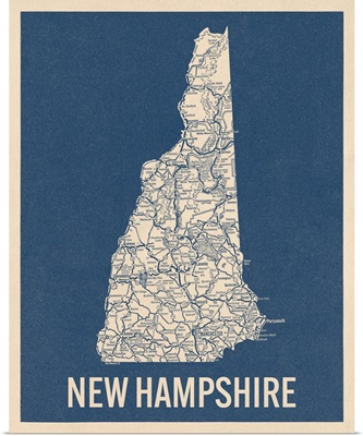 Vintage New Hampshire Road Map 2