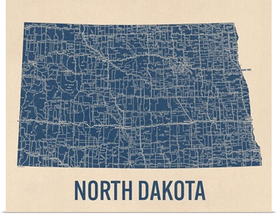 Vintage North Dakota Road Map 1