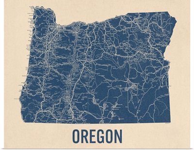 Vintage Oregon Road Map 1