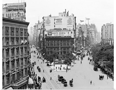 Vintage photograph of Broadway and Fifth Avenue, New York City