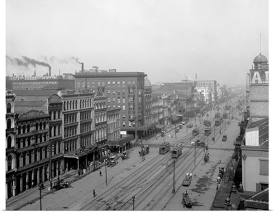 Vintage photograph of Canal Street, New Orleans, Louisiana