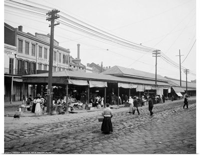 Vintage photograph of French Market, New Orleans, Louisiana