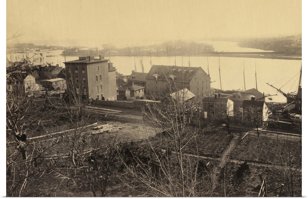 Vintage photograph of Georgetown and Potomac River, Washington, DC