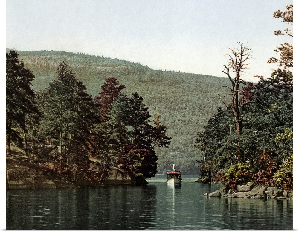 Vintage photograph of Lake George, New York