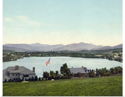 Vintage photograph of Lake Placid, New York