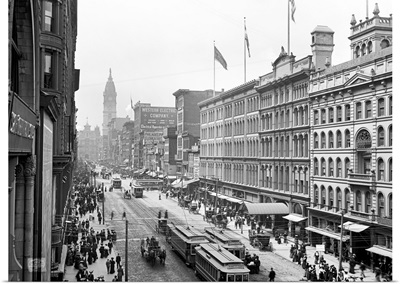 Vintage photograph of Market Street, Philadelphia, Pennsylvania