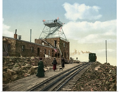 Vintage photograph of Summit of Pike's Peak Colorado