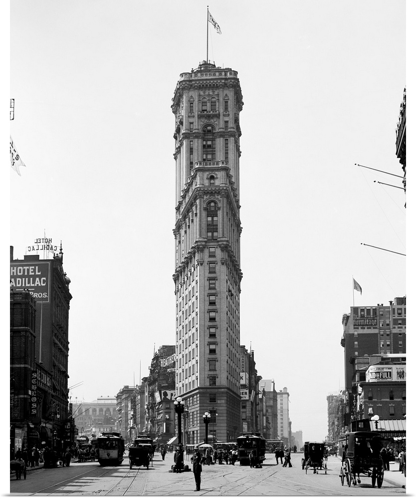 Vintage photograph of Times Building, Times Square, New York City