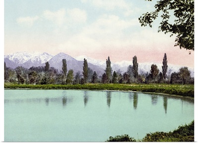 Vintage photograph of Wasatch Range from Liberty Park, Salt Lake City, Utah