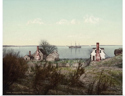 Vintage photograph of Yorktown Harbor, Virginia